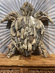 NEW Bali Handmade Driftwood Turtle Wall Decor 85cm - Bali Driftwood Wall Art