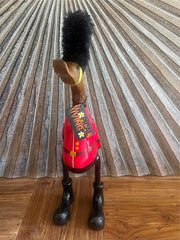 NEW Balinese Hand Carved Wooden M Royal Guard Duck - Bali Bamboo Rice Paddy Duck