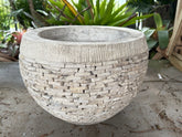 NEW Balinese Hand Crafted & Inlaid Marble Chip Pot - Bali Feature Pot - 40x30cm