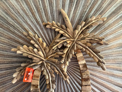 Bali Handmade Driftwood Palm Tree Wall Decor 65cm - Bali Tropical Wall Art