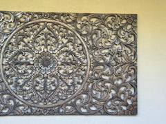 New Balinese Carved Mandala Panel - Bali Wall Art - Mandala Wall Art 180x100cm