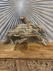 NEW Bali Handmade Driftwood Dolphin Wall Decor 60cm - Bali Nautical Wall Art