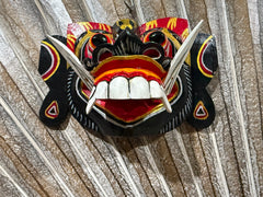 NEW Balinese Hand Crafted Barong Mask - Bali Barong Mask Wall Art - Bali Art