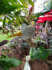 NEW Balinese Hand Crafted Wood Bird Hanger / Mobile - 3 Fat Birds Hanging Decor