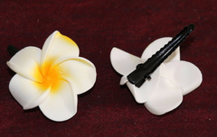 NEW Frangipani Crocodile Clips - MANY COLOURS - Frangipani Hair Clips - Pack 2