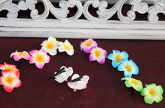 NEW Frangipani Crocodile Clips - MANY COLOURS - Frangipani Hair Clips - Pack 2