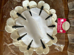 Pack 10 Frangipani Hair Clips - White/Yellow Frangipani Crocodile Hair Clip
