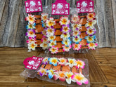 Pack 10 Frangipani Hair Pins - Assorted Coloured Frangipani Bobby Pins Pack 10