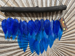 NEW Balinese Leaf Shaped Capiz Shell Windchime / Mobile - Bali Windchime