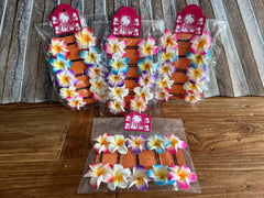 Pack 10 Frangipani Hair Pins - Assorted coloured Frangipani Bobby Pins Pack 10