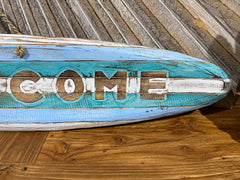 NEW Balinese Timber Surfboard WELCOME Sign - Bali Surfboard WELCOME Sign