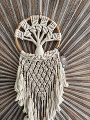 Balinese Handmade Tree of Life Dream Catcher - Macrame Tree of Life Wall Art