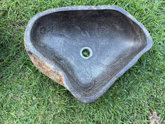Balinese Hand Crafted River Stone Basin - River Stone Vanity Basin Large
