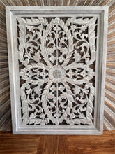 Balinese Carved MDF/WOOD Framed Mandala Wall Panel - Balinese Carved Panel 80x60