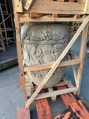 Balinese Hand Crafted Paras Pot - Bali Feature Pot - Carved Bali Pot 90 x70cm