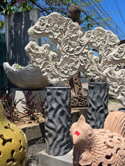 Balinese Limestone / Terrazzo Style Sculpture - Modern Bali Garden Art
