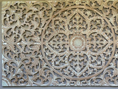 New Balinese Carved Mandala Panel - Bali Wall Art - Mandala Wall Art 180x100cm