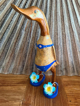 NEW Balinese Hand Carved Wooden M Bikini Duck w/thongs - Bali Rice Paddy Duck