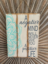 NEW Balinese Hand Crafted POSITIVE LIFE Sign - AFFIRMATION SIGN