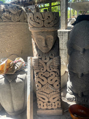 Balinese Hand Carved Primitive Statue - Concrete / Paras - Unique Bali Statue