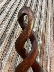 NEW Koru Style Wood Sculpture - Hand Carved Bali Wooden Sculpture