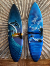Bali Air Brushed Surfboard w/Dolphin Art Wall Decor 80cm - Bali Surfboard Art