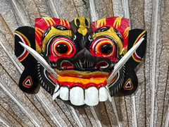 NEW Balinese Hand Crafted Barong Mask - Bali Barong Mask Wall Art - Bali Art
