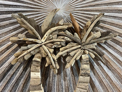 Bali Handmade Driftwood Palm Tree Wall Decor 50cm - Bali Tropical Wall Art