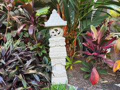 NEW Balinese Concrete Lantern on Stand - Bali Lantern - Balinese Garden Lantern