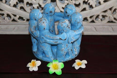 NEW Circle of Friends Candle Holder - Bali Circle 6 Friends MANY COLOURS AVAIL.