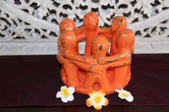 NEW Circle of Friends Candle Holder - Bali Circle 6 Friends MANY COLOURS AVAIL.