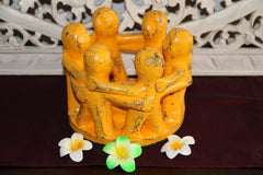 NEW Circle of Friends Candle Holder - Bali Circle 6 Friends MANY COLOURS AVAIL.