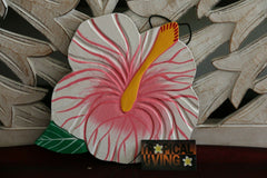 NEW Hand Crafted Balinese MDF Hibiscus Flower - Bali Wall Art