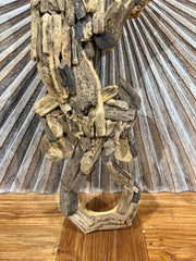 NEW Bali Handmade Driftwood Gecko Wall Decor 60cm - Bali Driftwood Wall Art