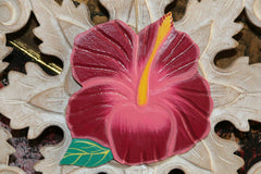 NEW Hand Crafted Balinese MDF Hibiscus Flower - Bali Wall Art