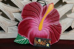 NEW Hand Crafted Balinese MDF Hibiscus Flower - Bali Wall Art