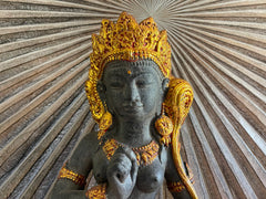 Balinese Cast Concrete Dewi Sri Statue - Bali Dewi Statue - Bali Hindu Goddess