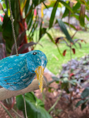 NEW Balinese Hand Crafted Wood Bird Hanger / Mobile - 3 Fat Birds Hanging Decor