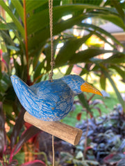 NEW Balinese Hand Crafted Wood Bird Hanger / Mobile - 3 Fat Birds Hanging Decor