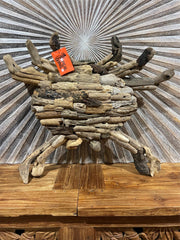 NEW Bali Handmade Driftwood Crab Wall Decor 60cm - Bali Driftwood Wall Art