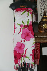 Bali Beach Sarong - Tropical Style Sarong - Bikini Cover Up - Bali Sarong Pink