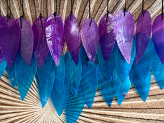 NEW Balinese Leaf Shaped Capiz Shell Windchime / Mobile - Bali Windchime