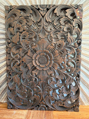 NEW Balinese Carved MDF MANDALA Wall Panel 70cm x 50cm Bali Wall Art - 3 Colours