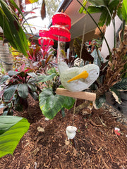 NEW Balinese Hand Crafted Wood Bird Hanger / Mobile - 3 Fat Birds Hanging Decor