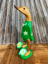 NEW Balinese Hand Carved Wooden S Flower Duck - Bali Rice Paddy Duck