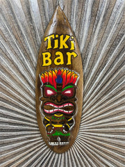 NEW Hand Crafted TIKI BAR Surfboard Shape Sign - Tropical Island Bali Bar Sign