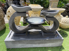NEW Balinese W Wave Water Feature - Large Bali Water Feature - GREAT Sound!!