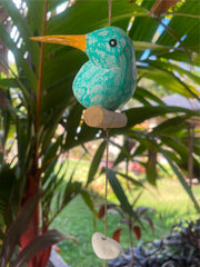 NEW Balinese Hand Crafted Wood Bird Hanger / Mobile - 3 Fat Birds Hanging Decor