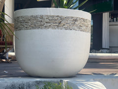 NEW Balinese Hand Crafted Terrazzo/Onyx Chip Pots - 3 Sizes - Bali Garden Pots
