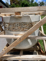 NEW Balinese Hand Crafted Terrazzo/Onyx Chip Pots - 3 Sizes - Bali Garden Pots